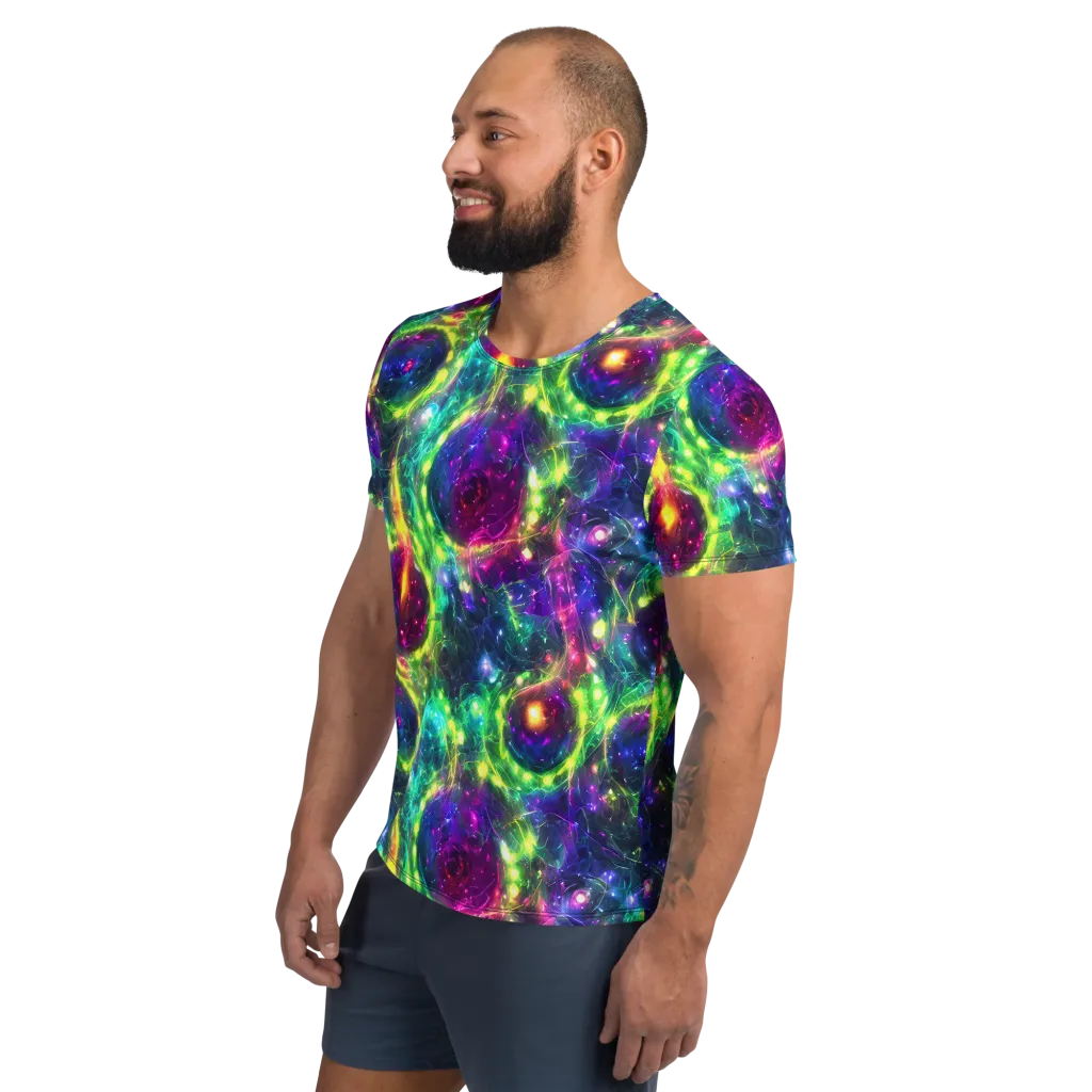 Aurora Bloom on Men's Athletic T-Shirt — Left