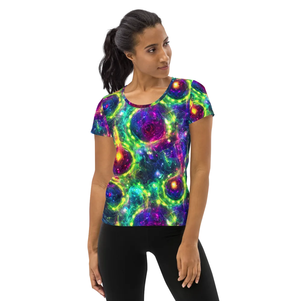 Aurora Bloom on Women's Athletic T-Shirt — Front