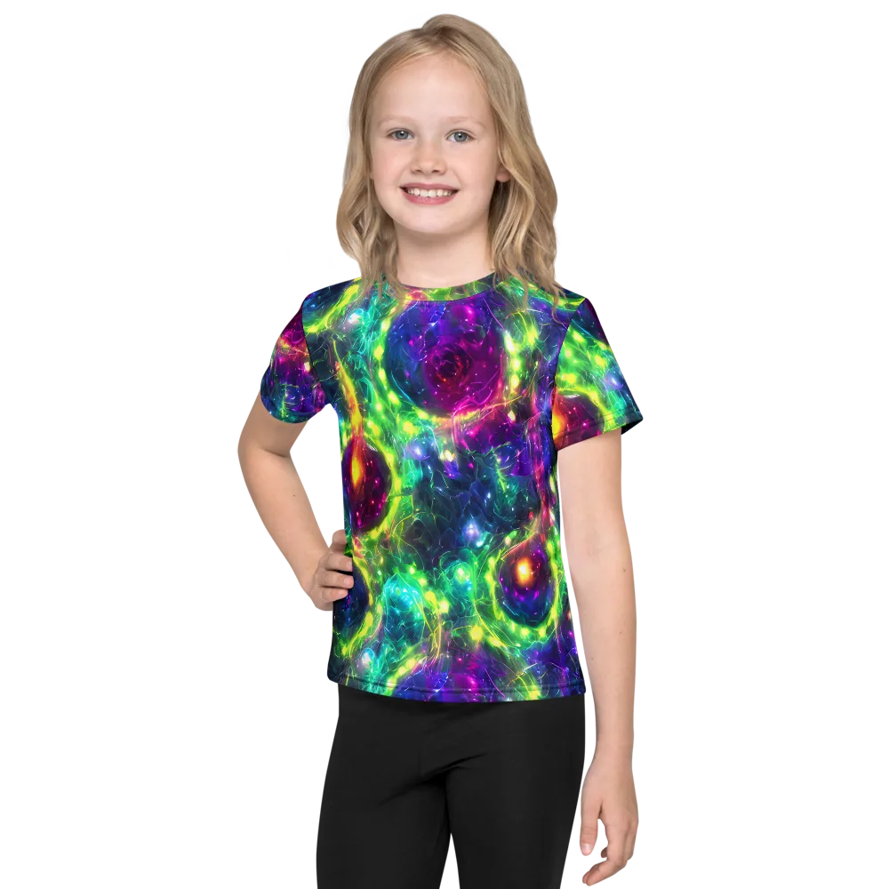 Aurora Bloom on Kids Crew Neck T-Shirt — Front