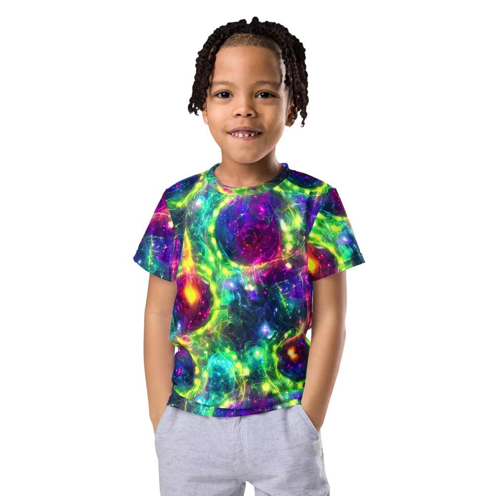 Aurora Bloom on Kids Crew Neck T-Shirt — Front