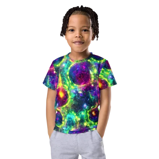 Aurora Bloom on a Kids Crew Neck T-Shirt