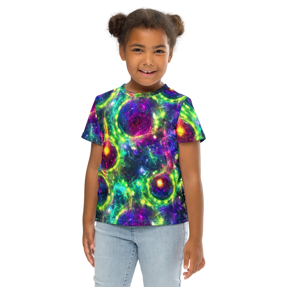 Aurora Bloom on Kids Crew Neck T-Shirt — Front