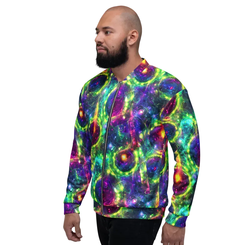 Aurora Bloom on Bomber Jacket — Left