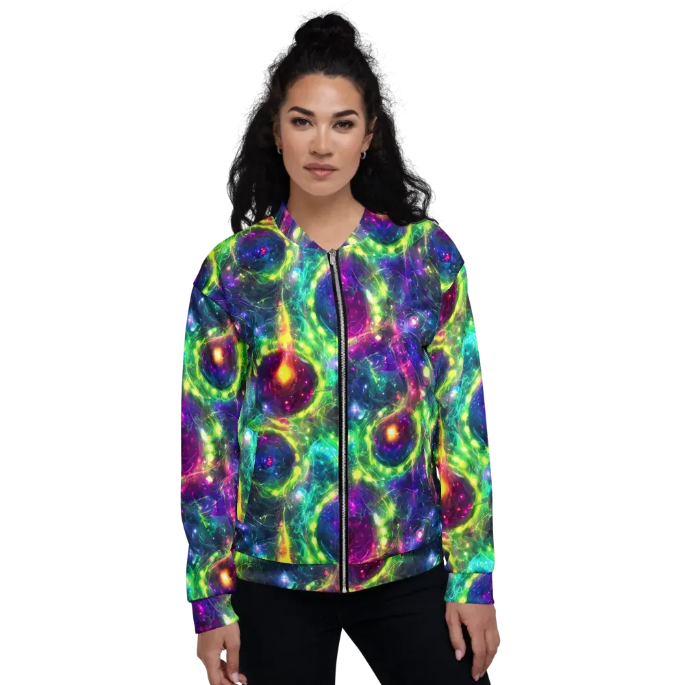 Aurora Bloom on Bomber Jacket — Front
