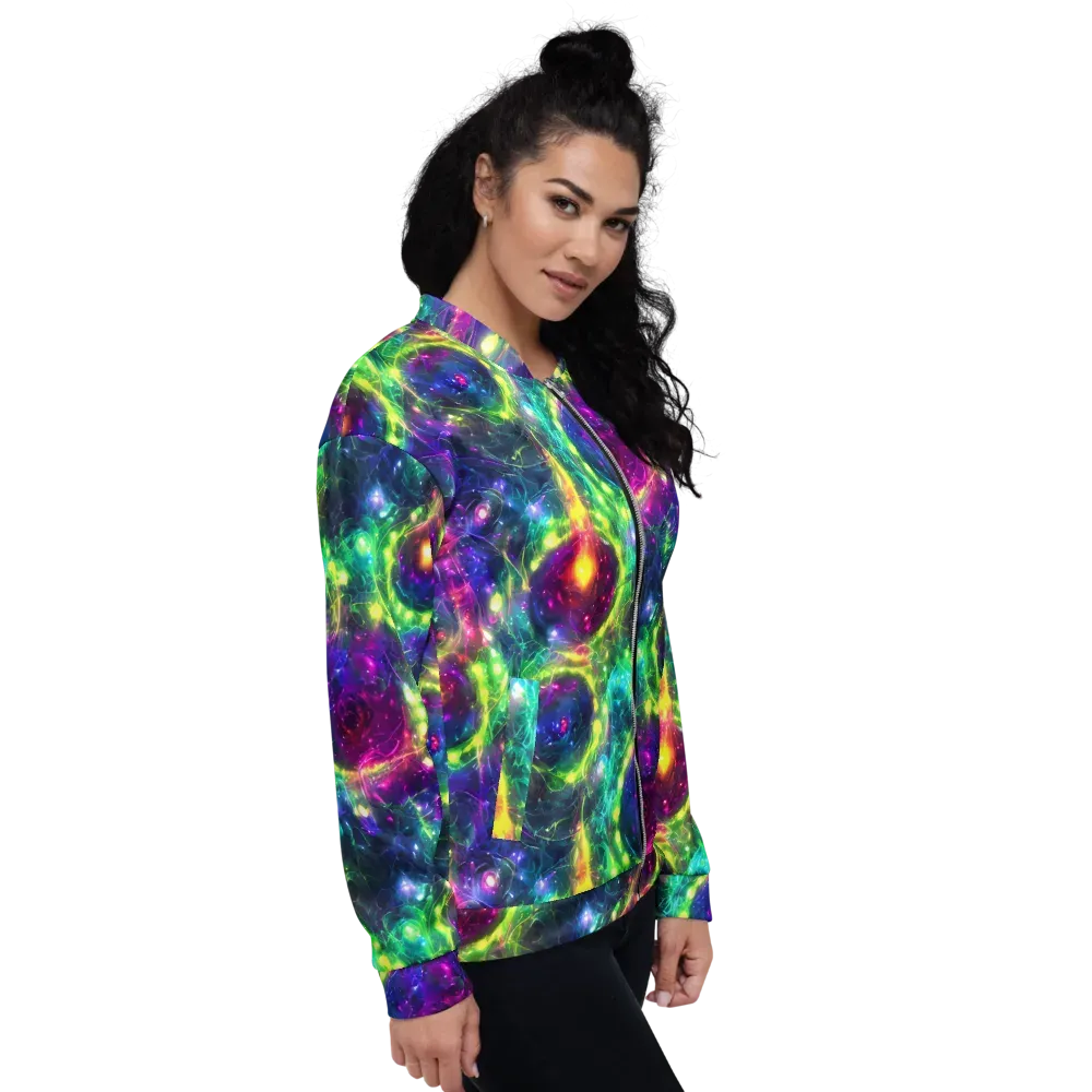 Aurora Bloom on Bomber Jacket — Right
