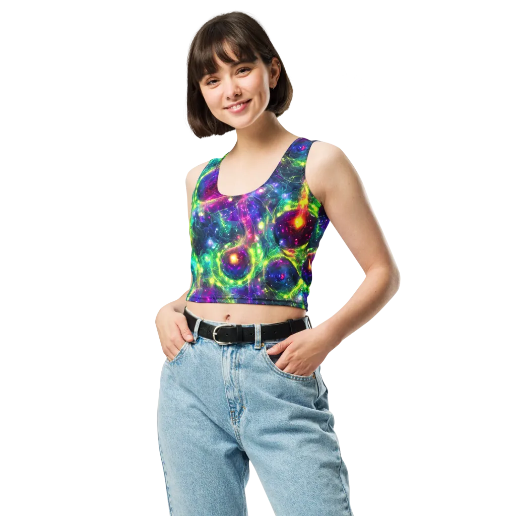 Aurora Bloom on Crop Top — Front