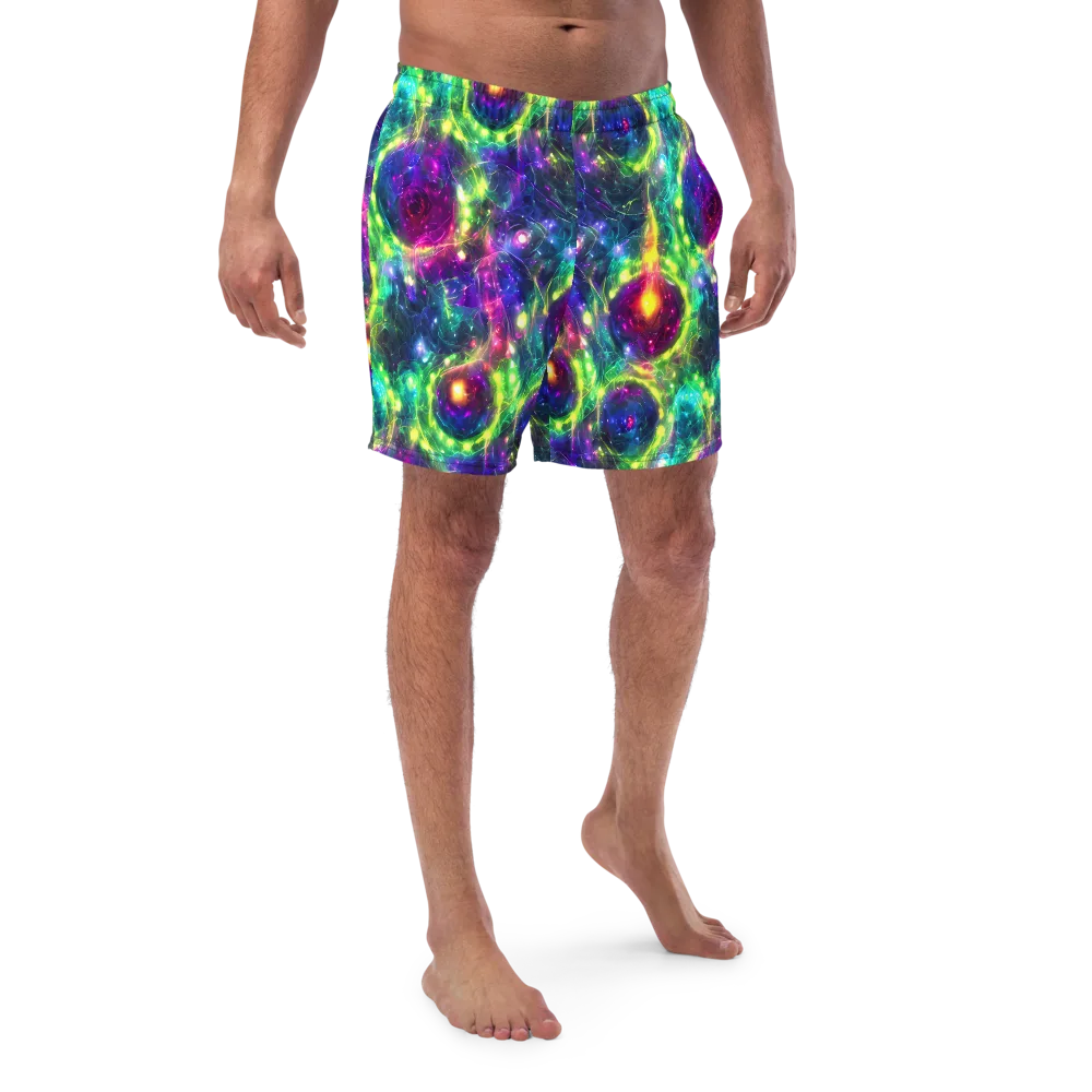 Aurora Bloom on Swim Trunks — Front