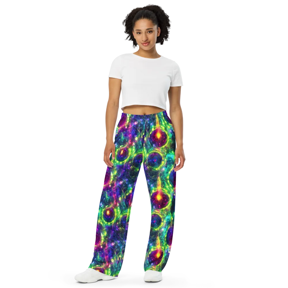 Aurora Bloom on Wide-Leg Pants — Front