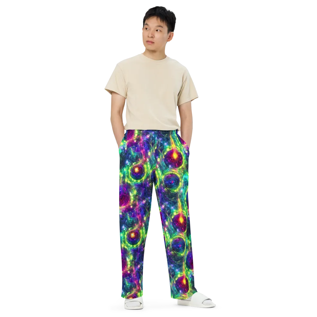 Aurora Bloom on Wide-Leg Pants — Front
