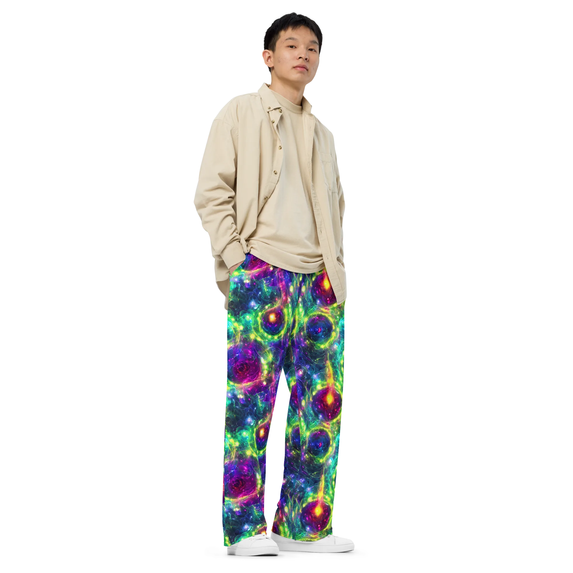 Aurora Bloom on Wide-Leg Pants — Right Front