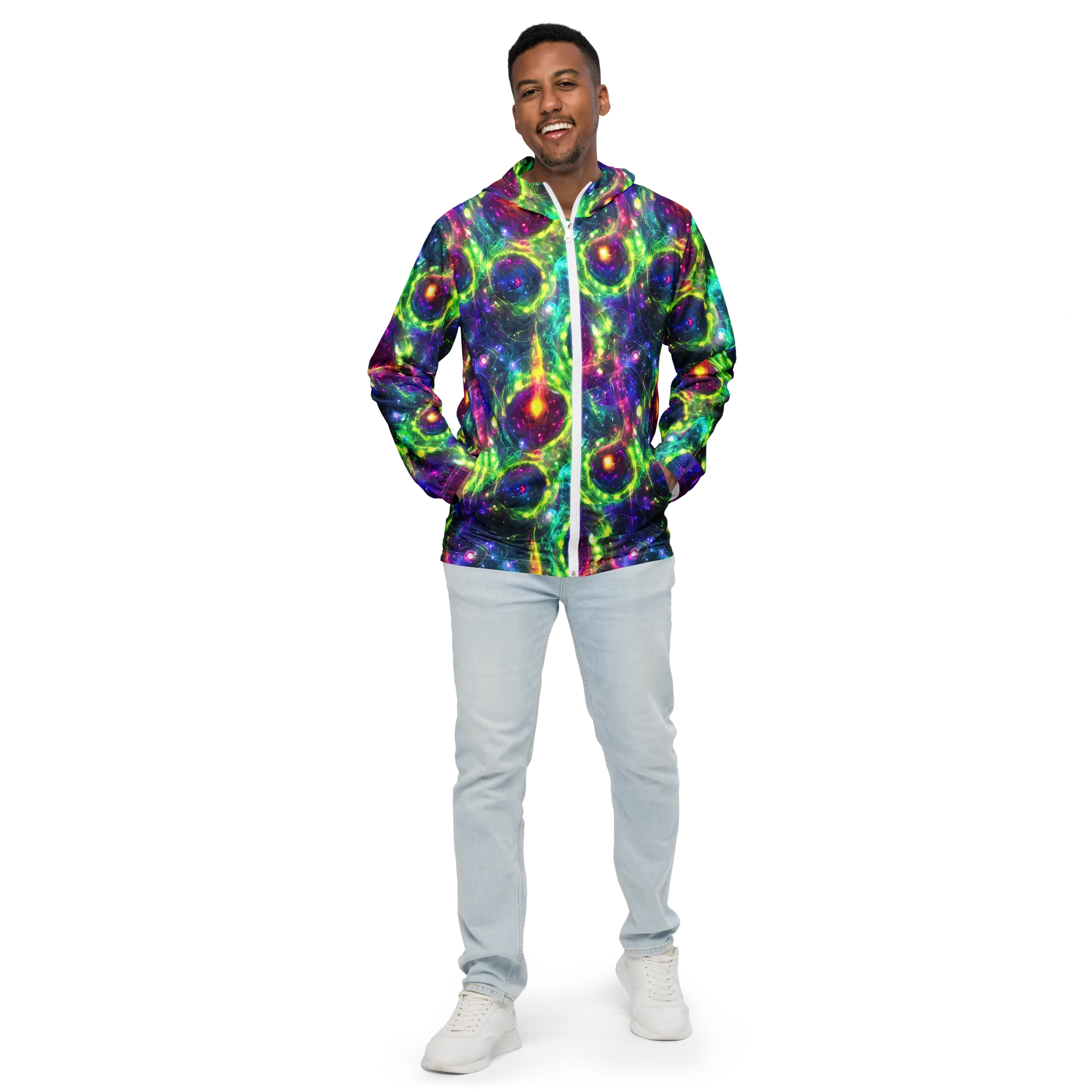 Aurora Bloom on Men's Windbreaker — Front