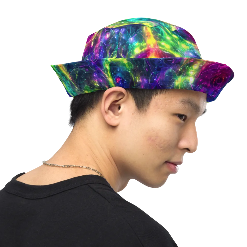 Aurora Bloom on Reversible Bucket Hat — Right Outside