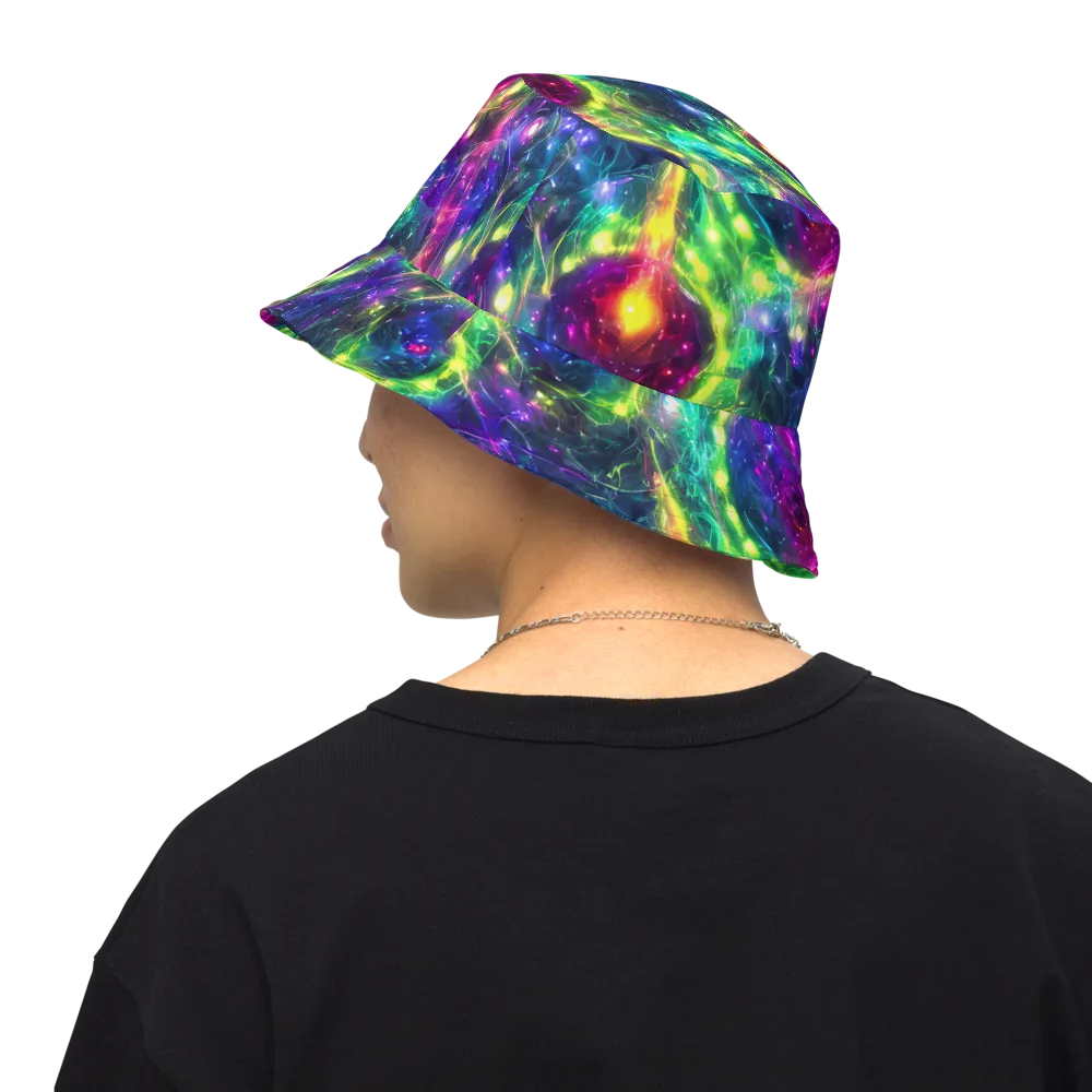 Aurora Bloom on Reversible Bucket Hat — Back Inside