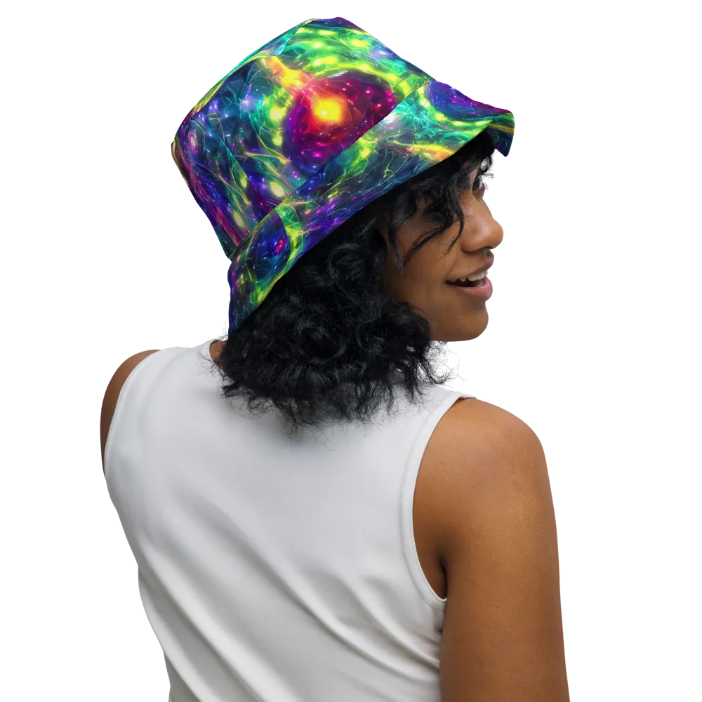 Aurora Bloom on Reversible Bucket Hat — Right Outside