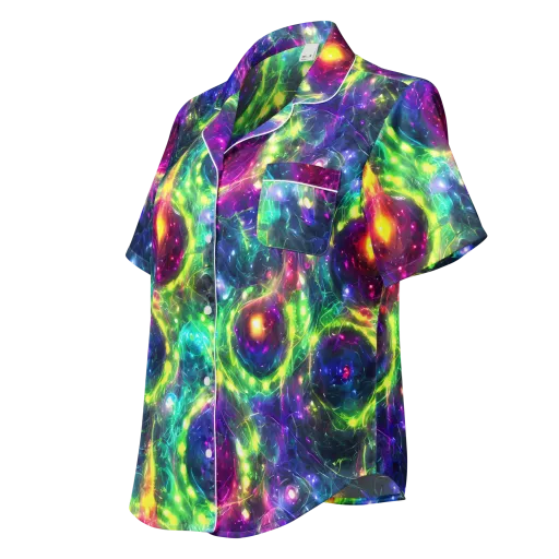 Aurora Bloom on a Women's Short Sleeve Pajama Top