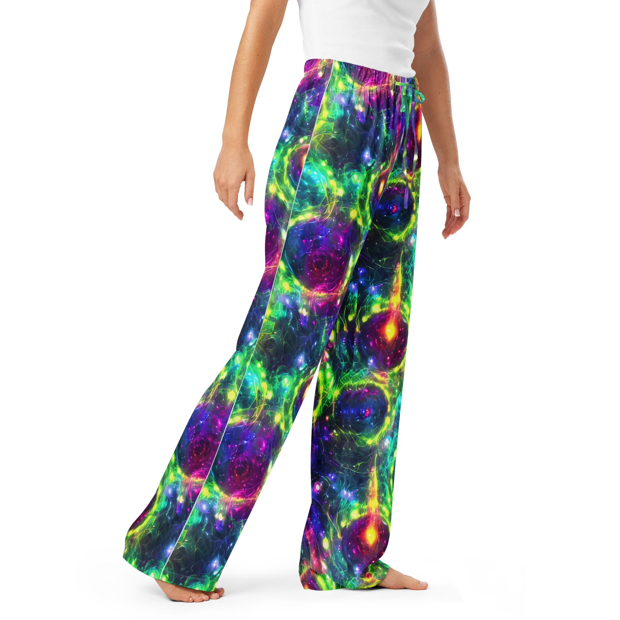 Aurora Bloom on Women's Pajama Pants — Right Front
