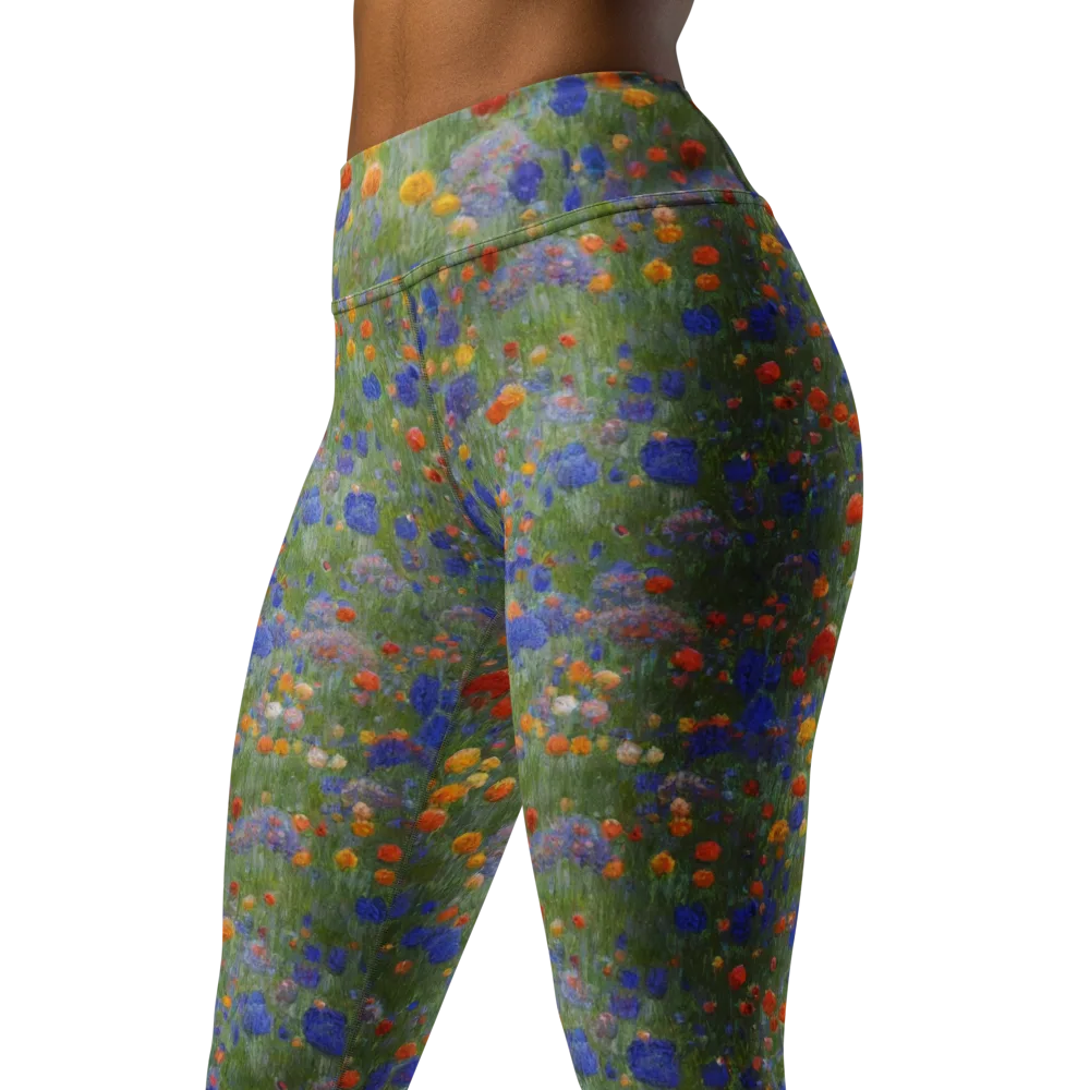 Meadow in Motion on Yoga Leggings — Left Front