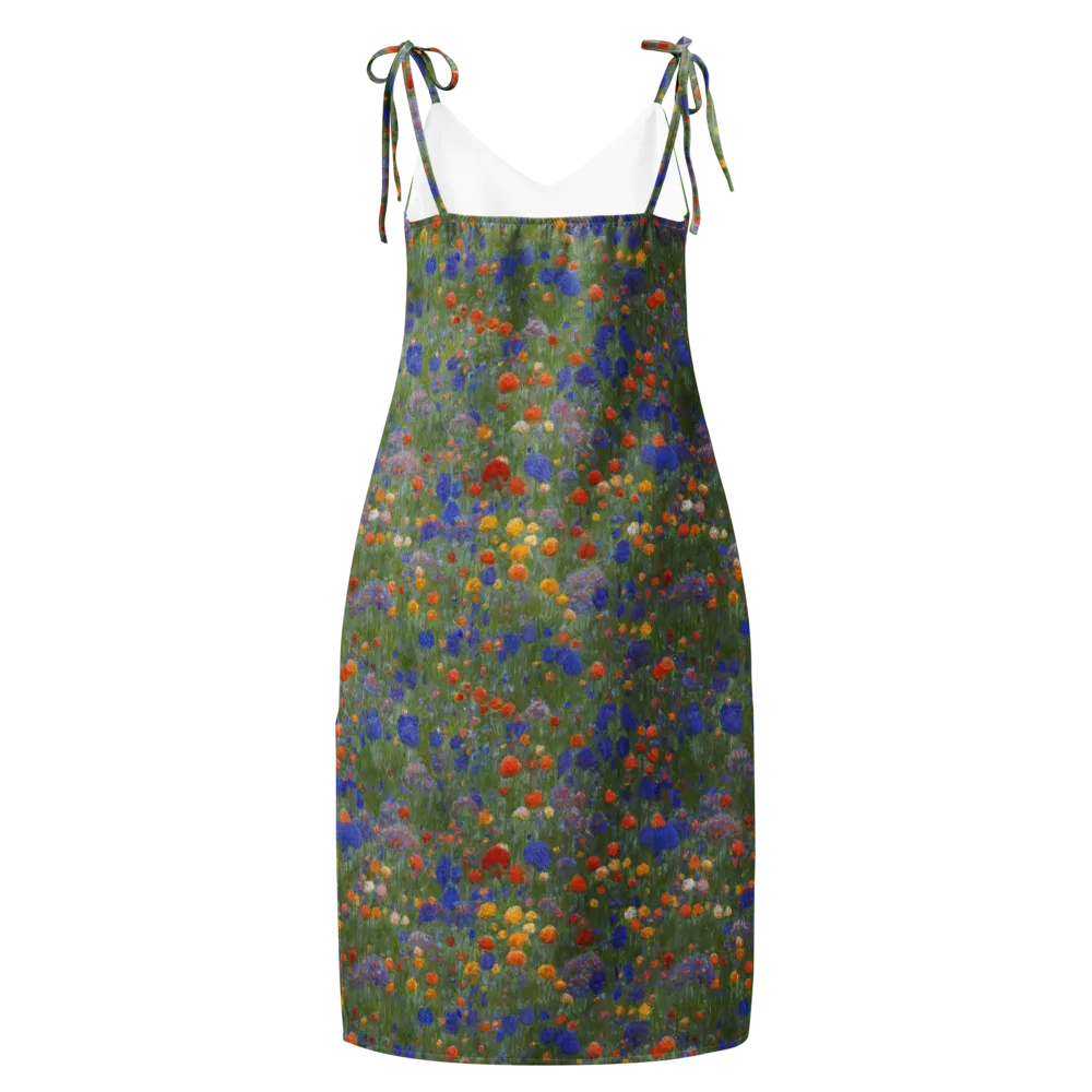 Meadow in Motion on Slip Dress — Back