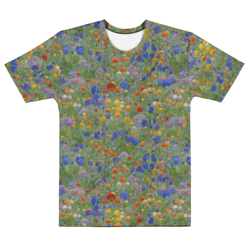 Meadow in Motion on Men's Cotton Crew Neck T-Shirt — Front