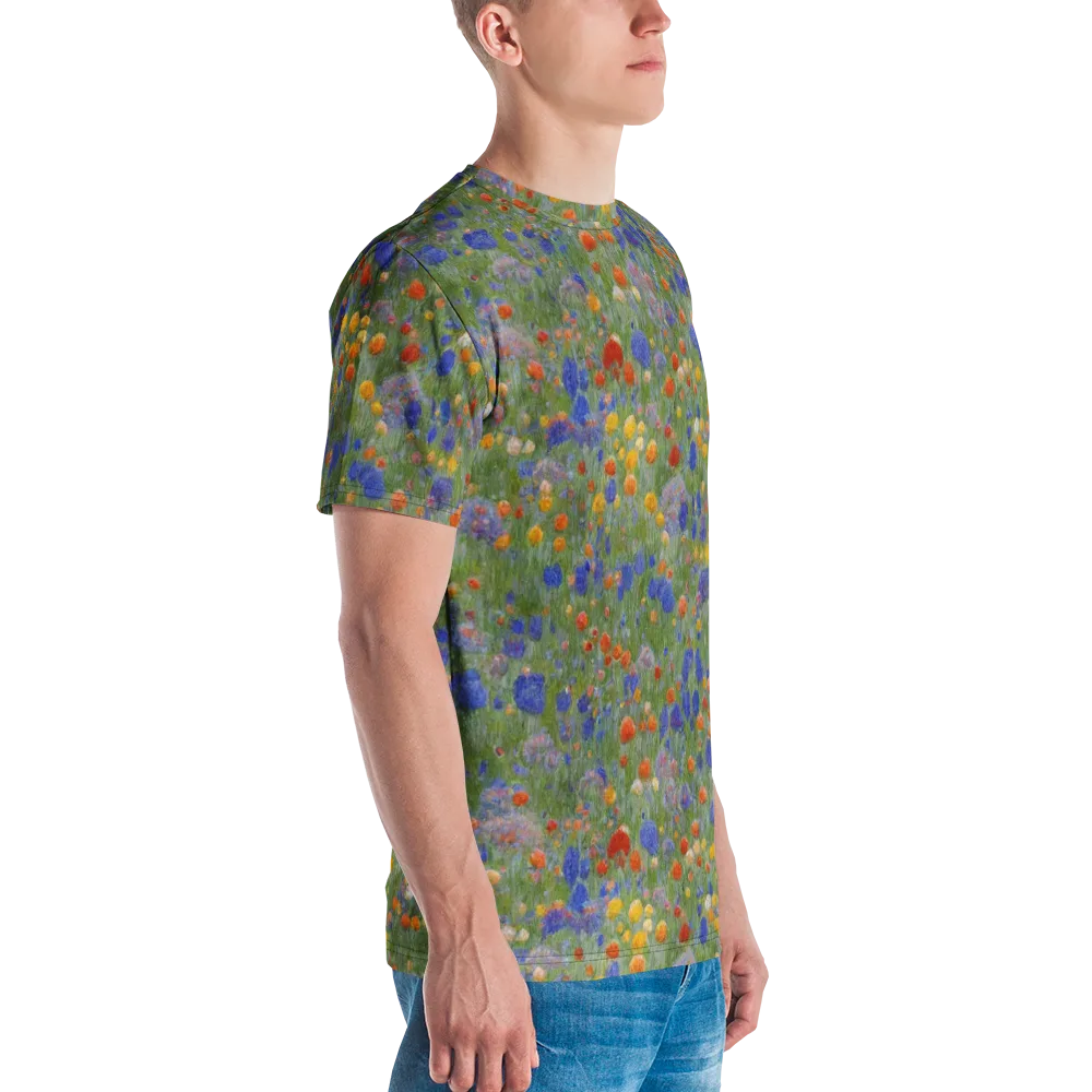 Meadow in Motion on Men's Crew Neck T-Shirt — Right