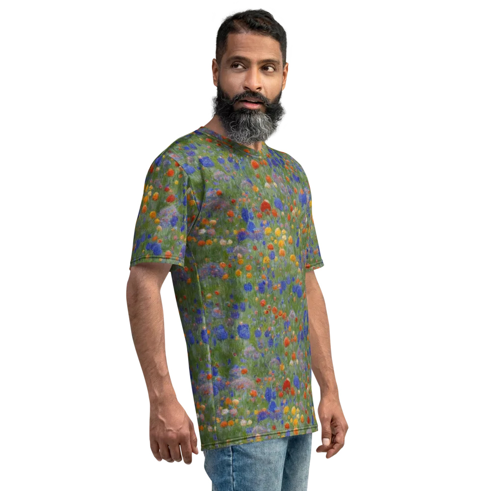Meadow in Motion on Men's Crew Neck T-Shirt — Right