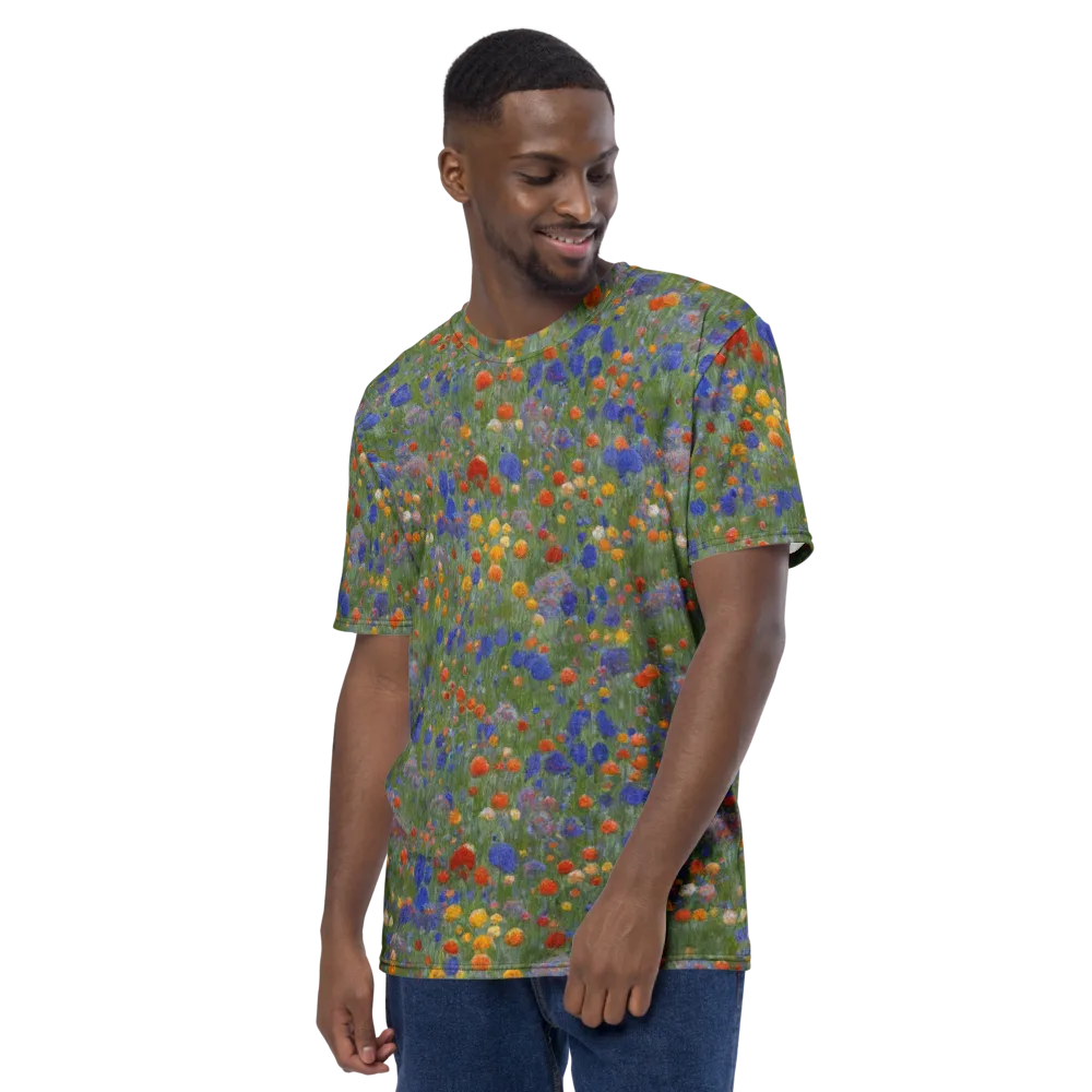 Meadow in Motion on Men's Crew Neck T-Shirt — Left
