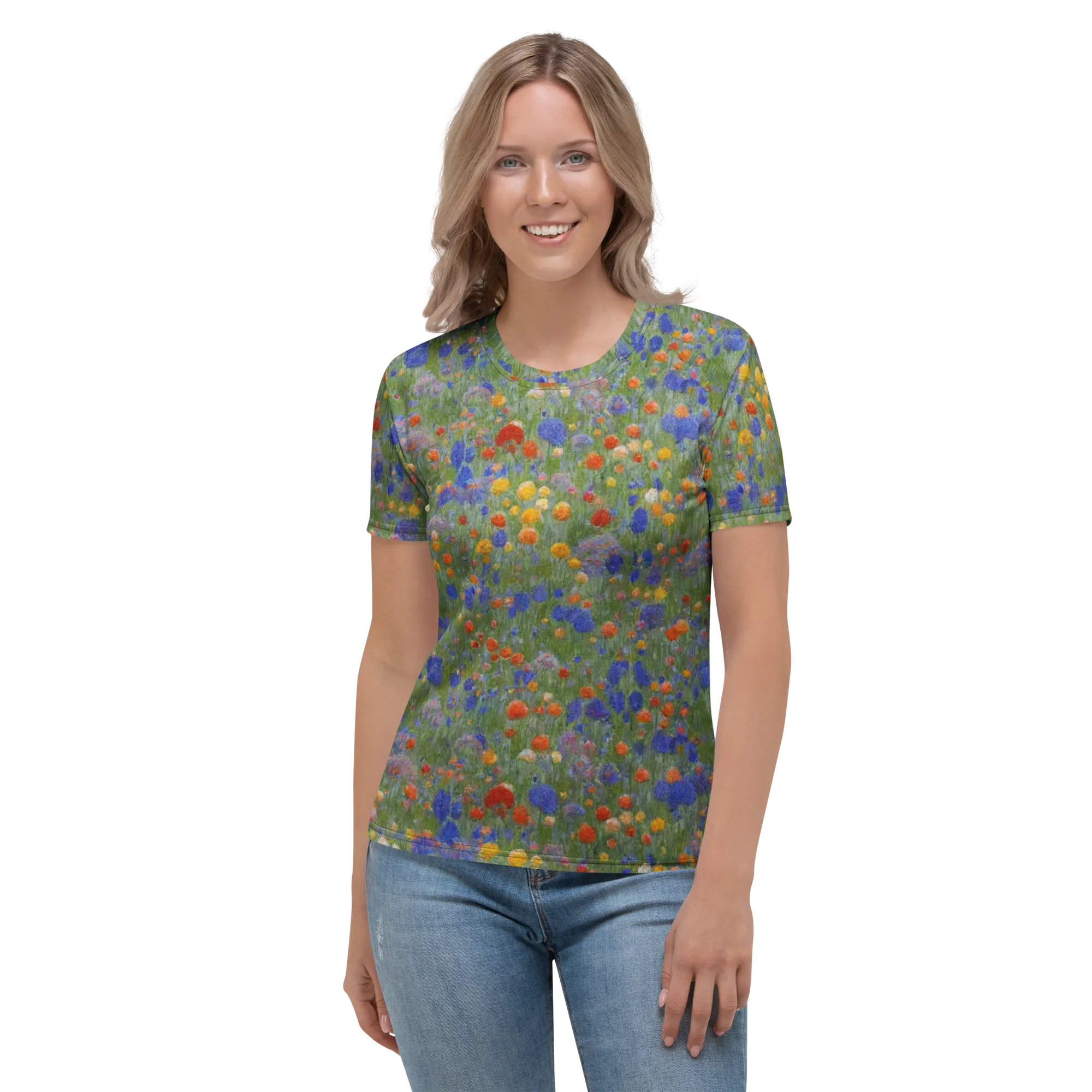 Meadow in Motion on Women's Crew Neck T-Shirt — Front