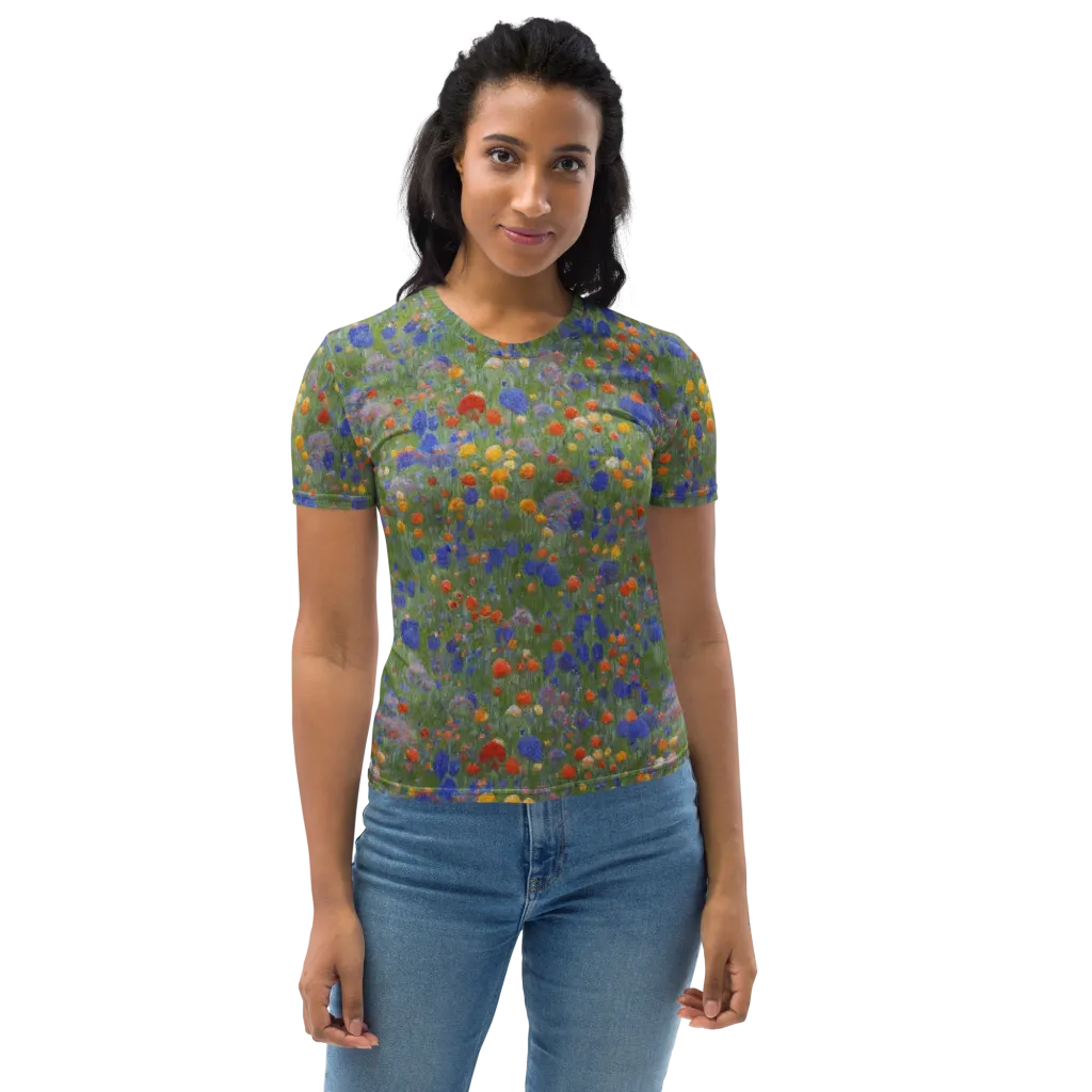 Meadow in Motion on Women's Crew Neck T-Shirt — Front
