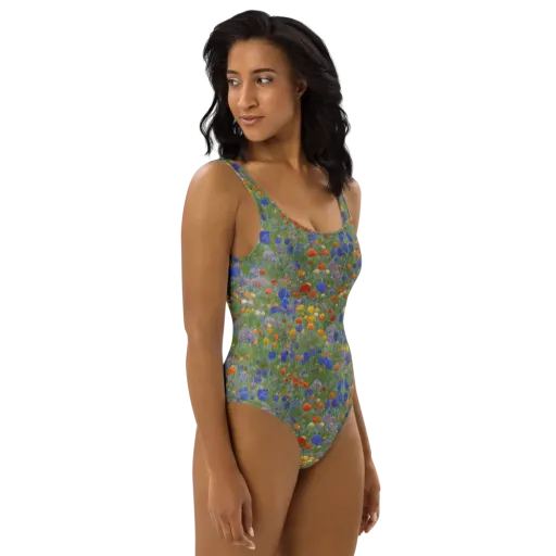 Meadow in Motion on a One-Piece Swimsuit