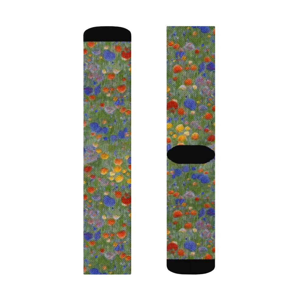 Meadow in Motion on Socks — Left Sock