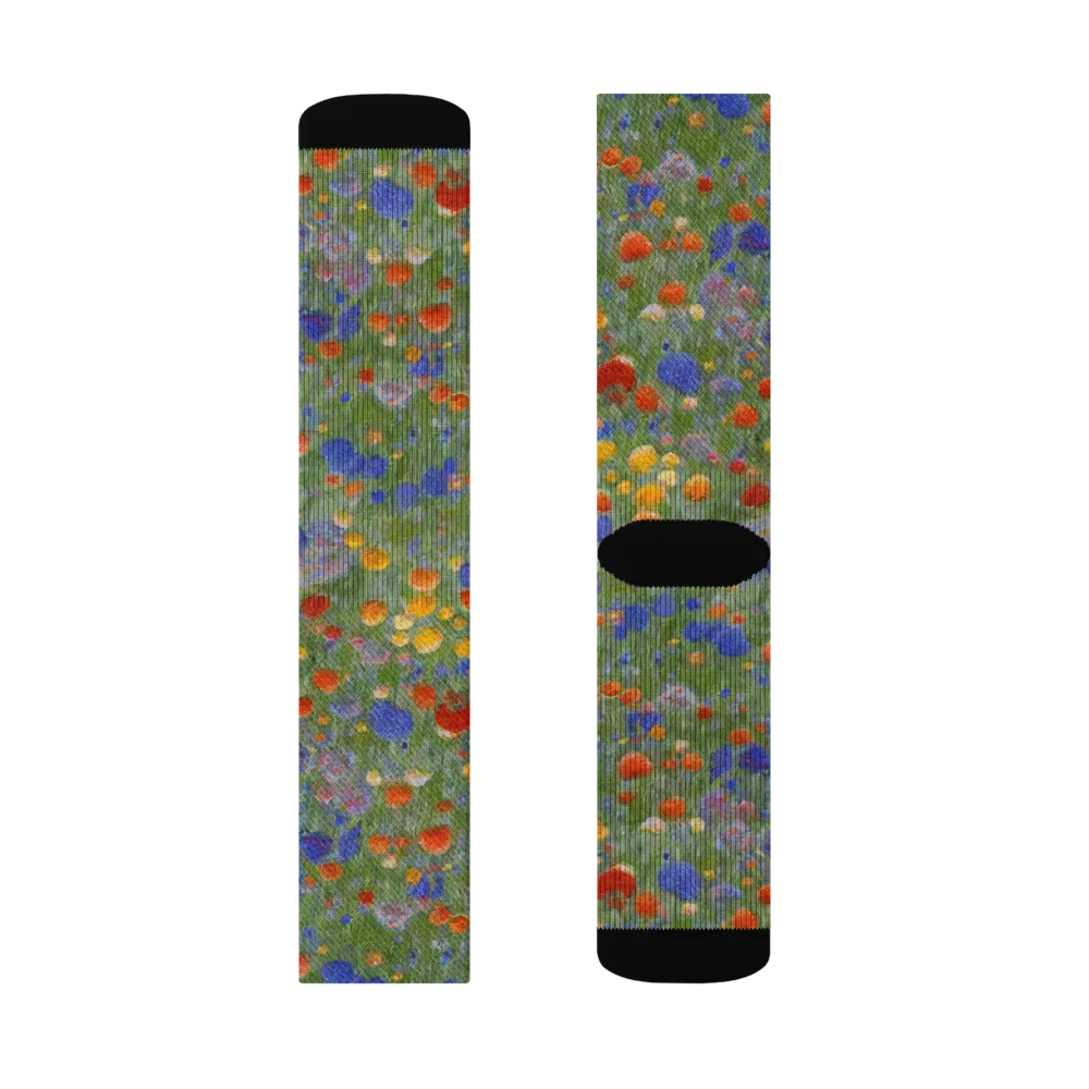 Meadow in Motion on Socks — Right Sock