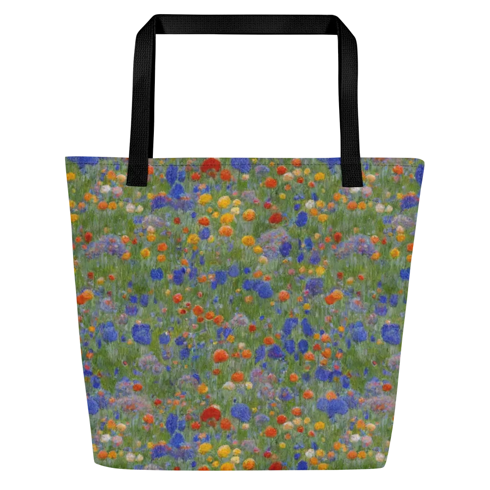 Meadow in Motion on Large Tote Bag W/ Pocket — Front