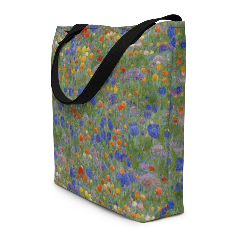 Meadow in Motion on Large Tote Bag W/ Pocket — Front