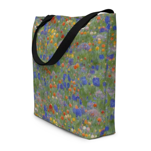 Meadow in Motion on a Large Tote Bag W/ Pocket