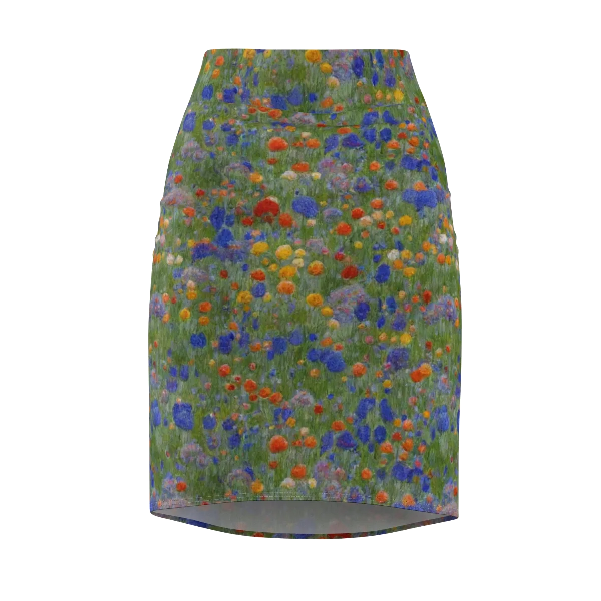 Meadow in Motion on Pencil Skirt — Front