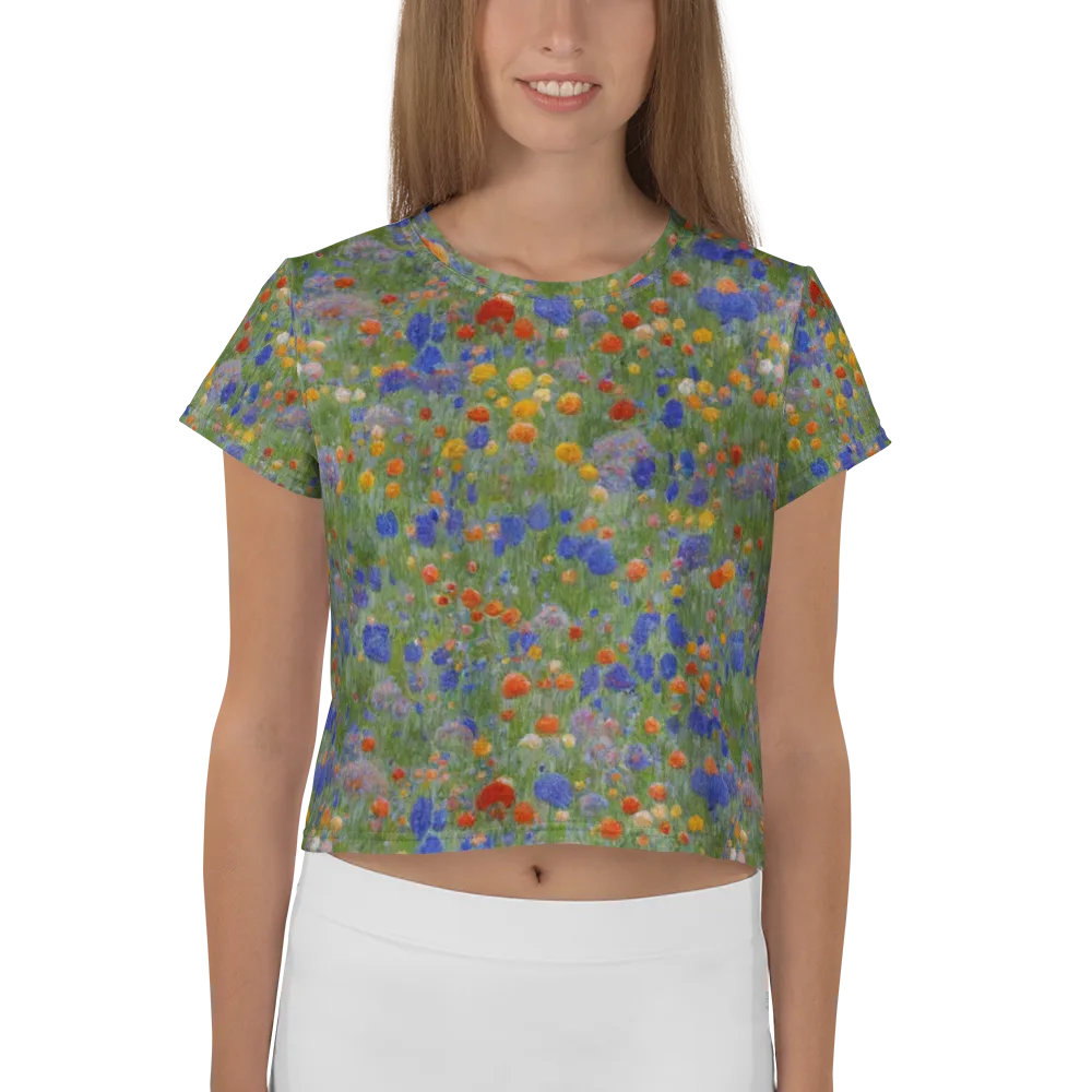 Meadow in Motion on Crop Tee — Front