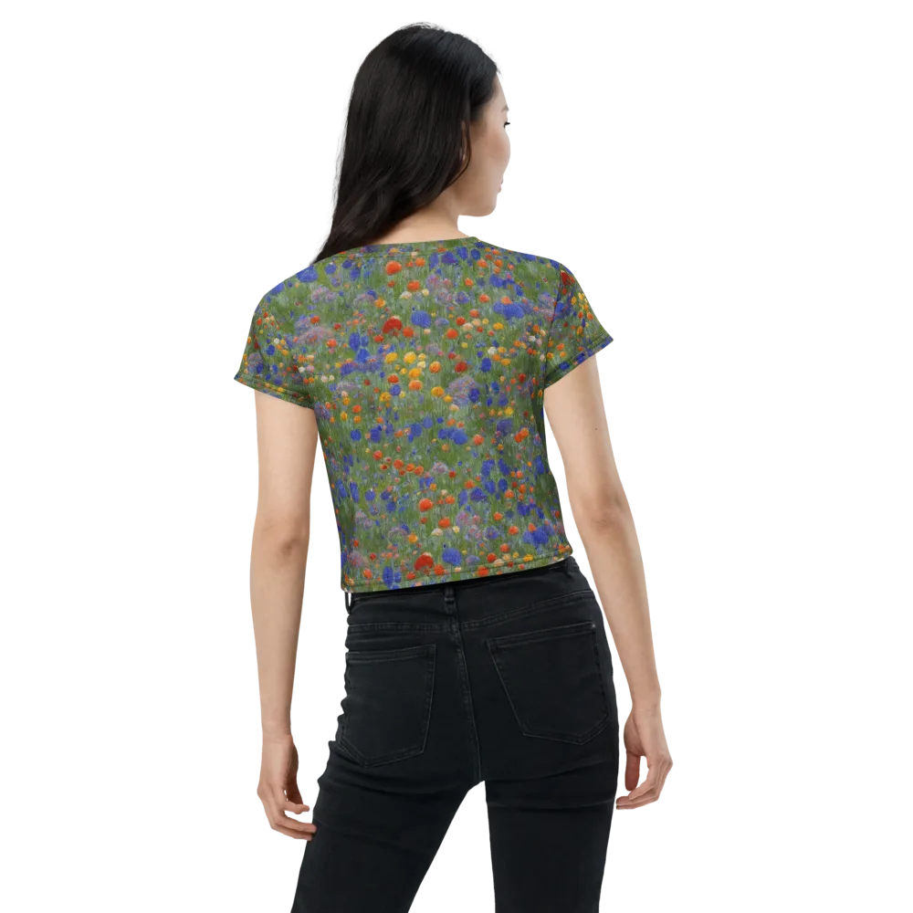 Meadow in Motion on Crop Tee — Back