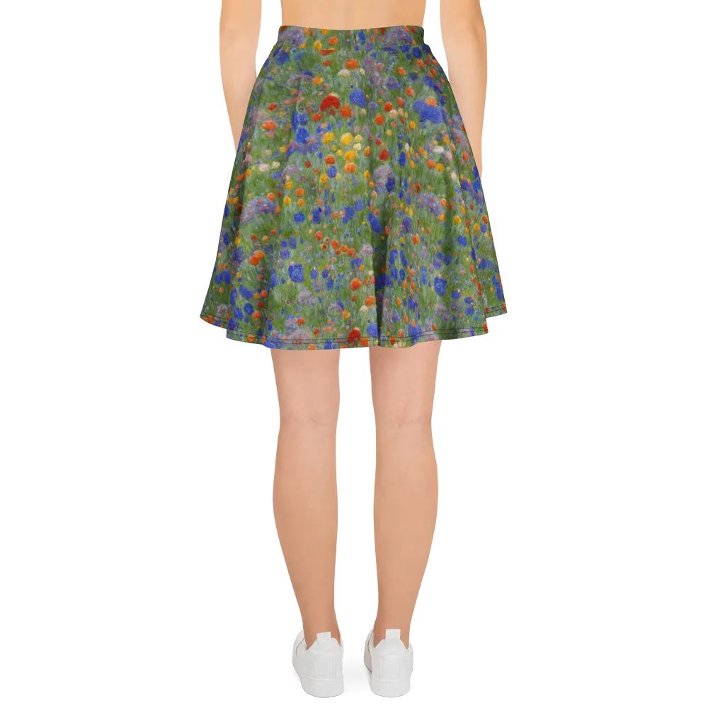 Meadow in Motion on Skater Skirt — Back