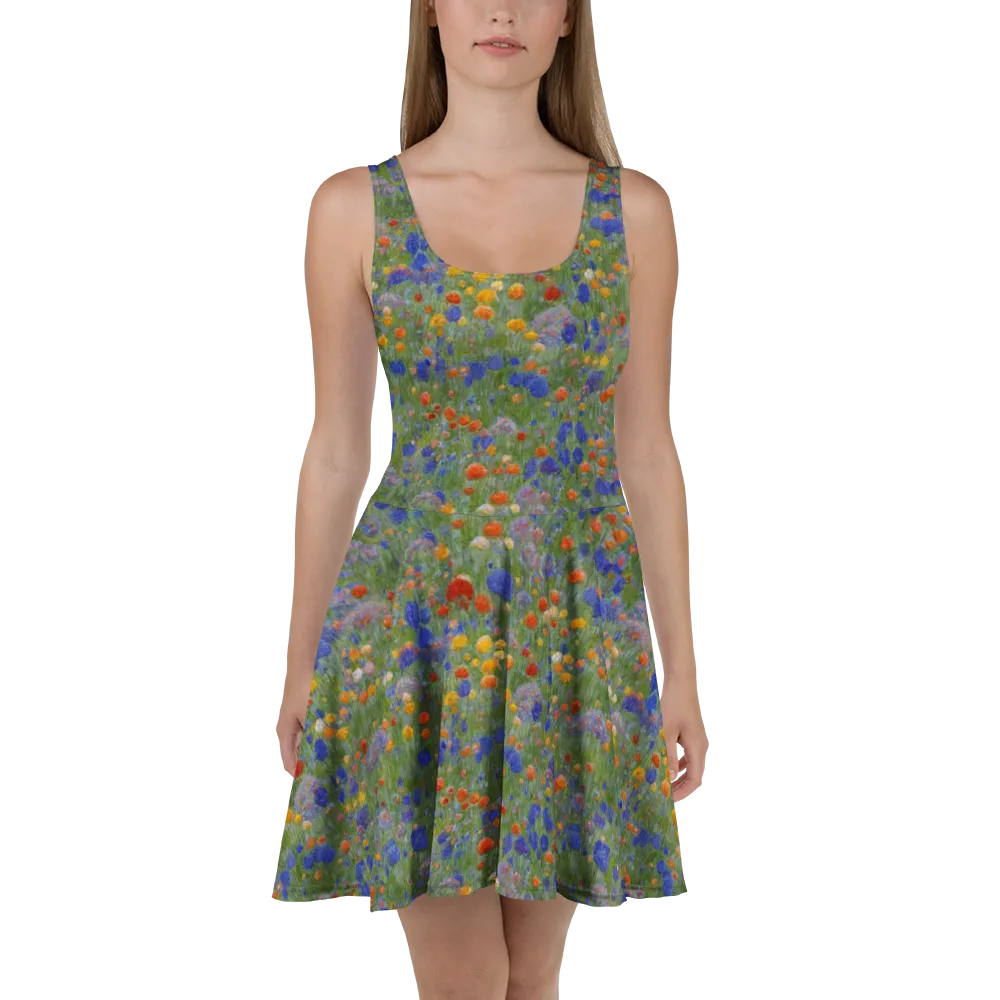Meadow in Motion on Skater Dress — Front