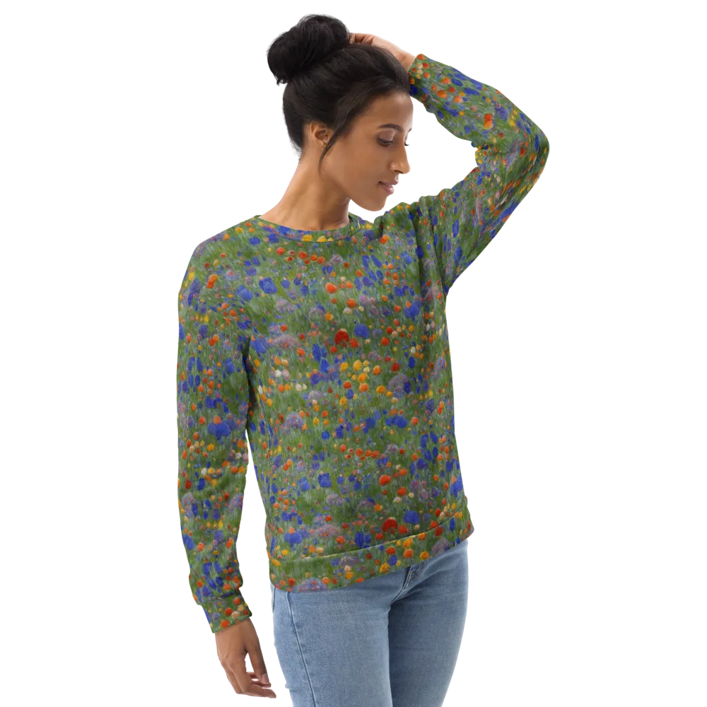 Meadow in Motion on Sweatshirt — Right Front