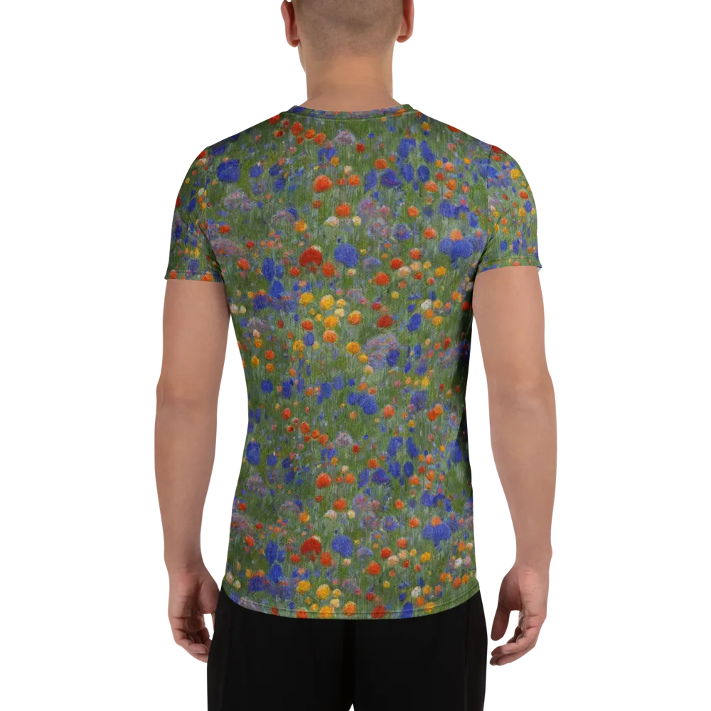 Meadow in Motion on Men's Athletic T-Shirt — Back