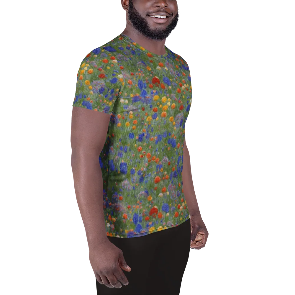 Meadow in Motion on Men's Athletic T-Shirt — Right