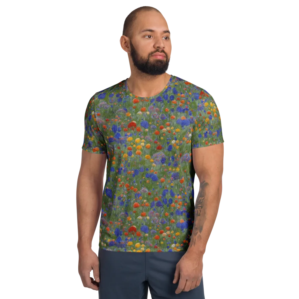 Meadow in Motion on Men's Athletic T-Shirt — Front