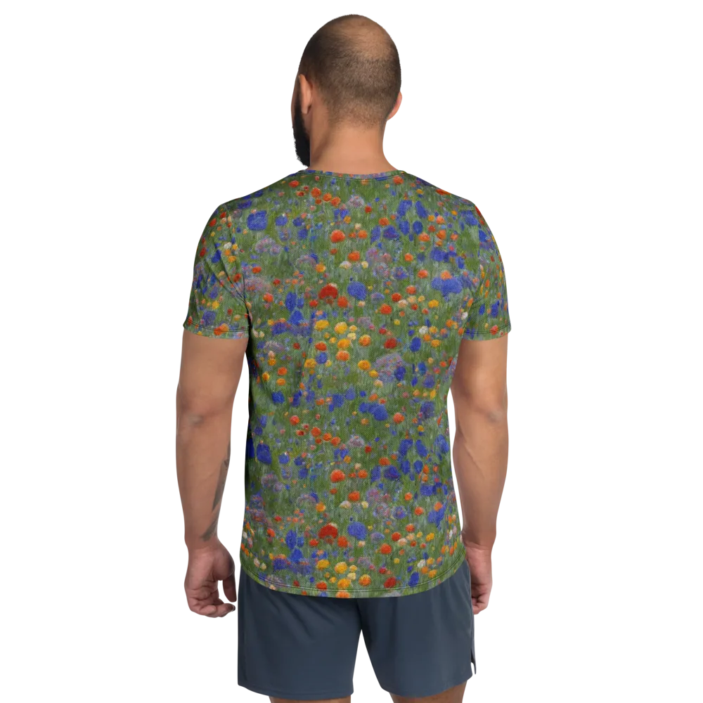 Meadow in Motion on Men's Athletic T-Shirt — Back