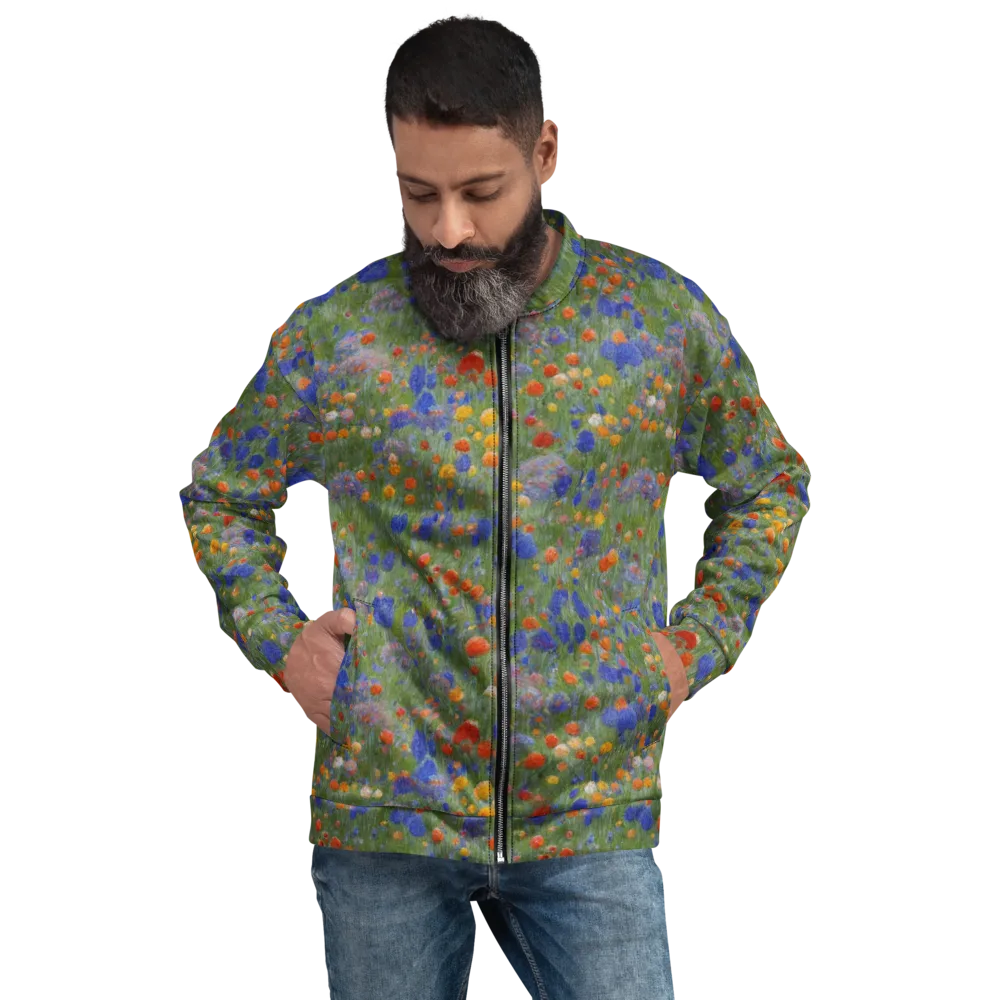 Meadow in Motion on Bomber Jacket — Front