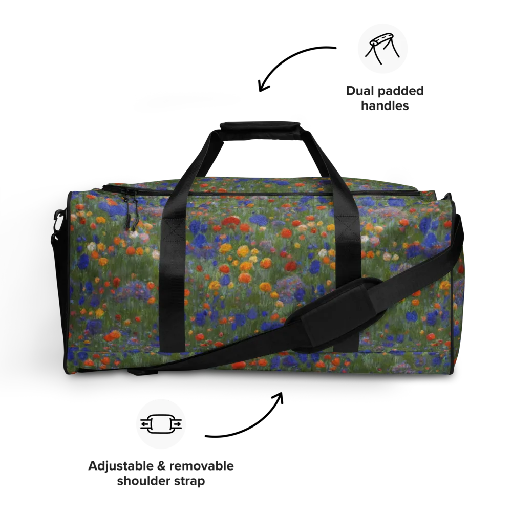 Meadow in Motion on Duffle Bag — Front