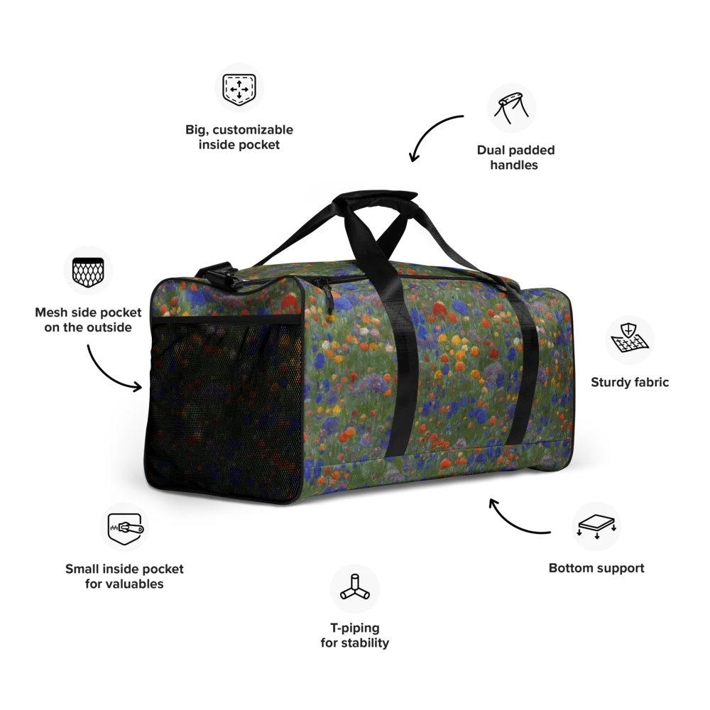 Meadow in Motion on Duffle Bag — Right Front