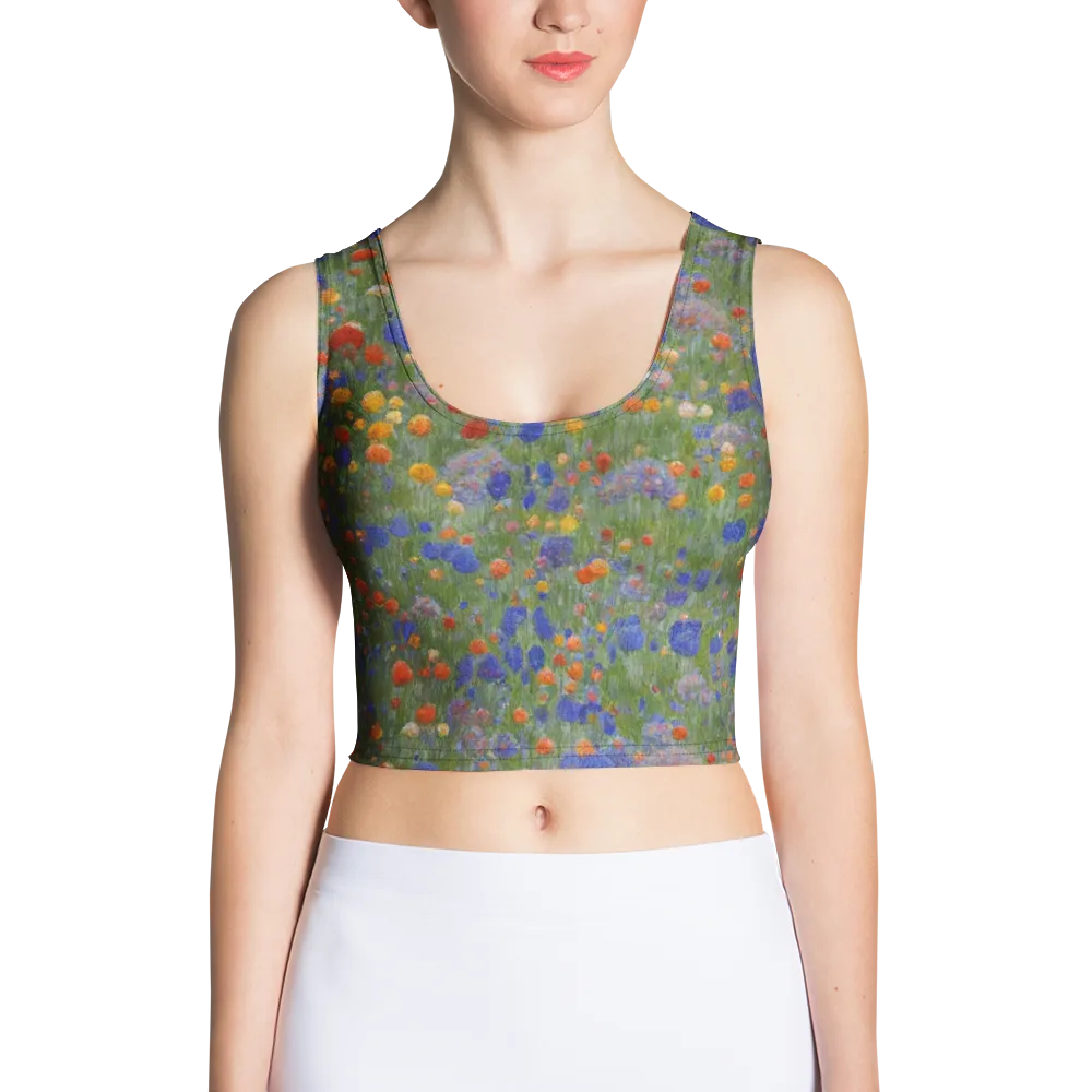 Meadow in Motion on Crop Top — Front