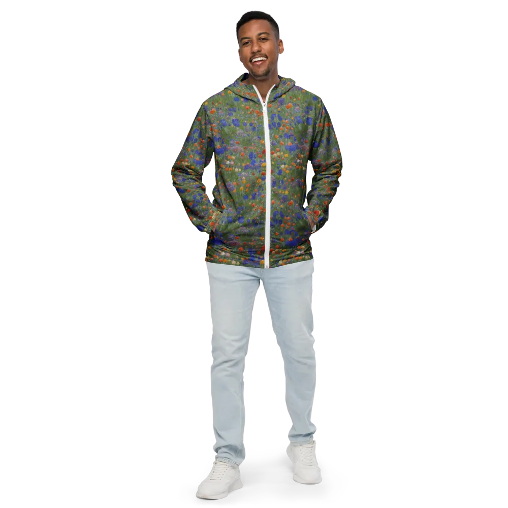 Meadow in Motion on Men's Windbreaker — Front