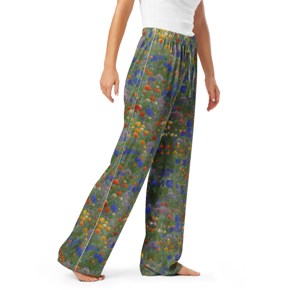 Meadow in Motion on Women's Pajama Pants — Right Front